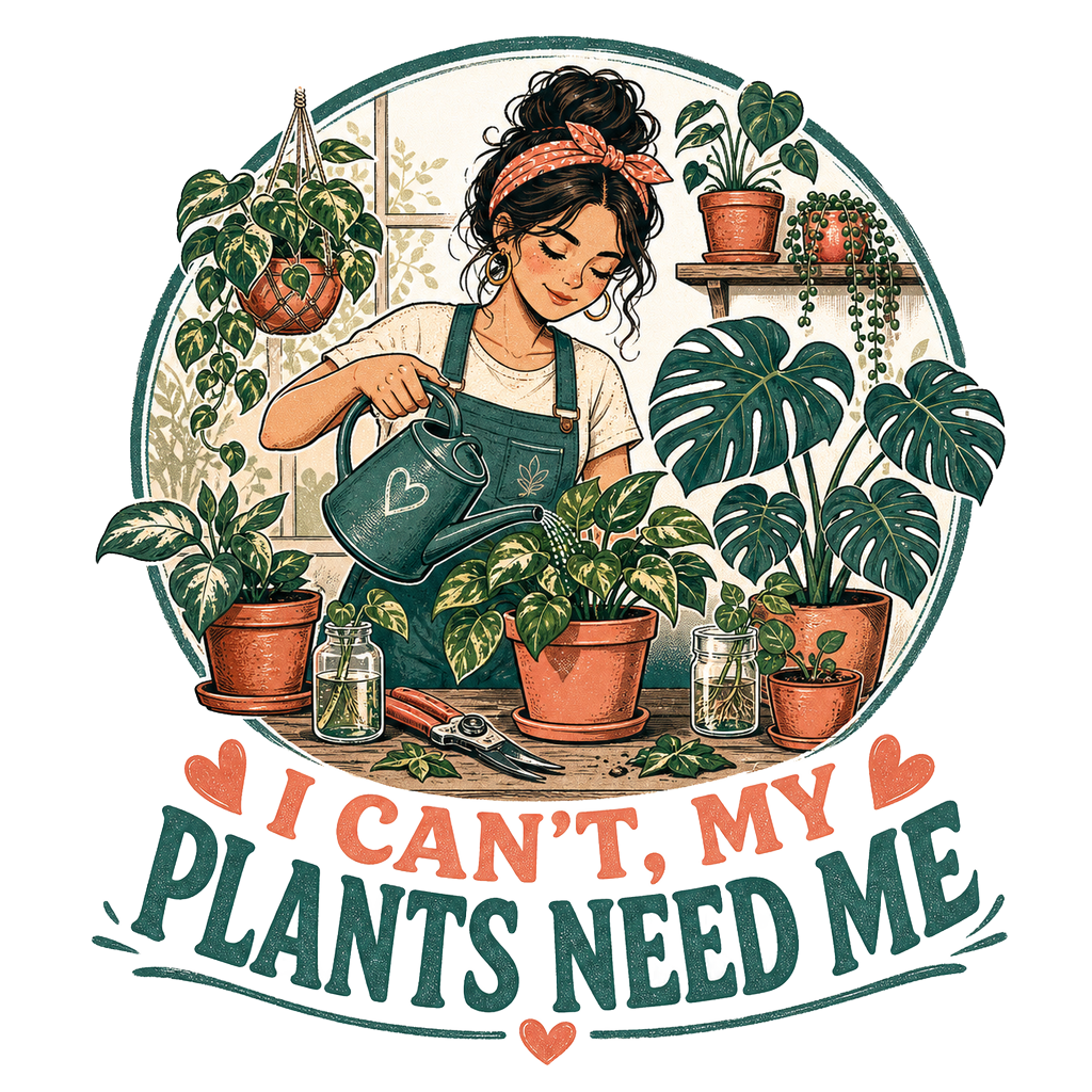 I CAN'T, MY PLANTS NEED ME