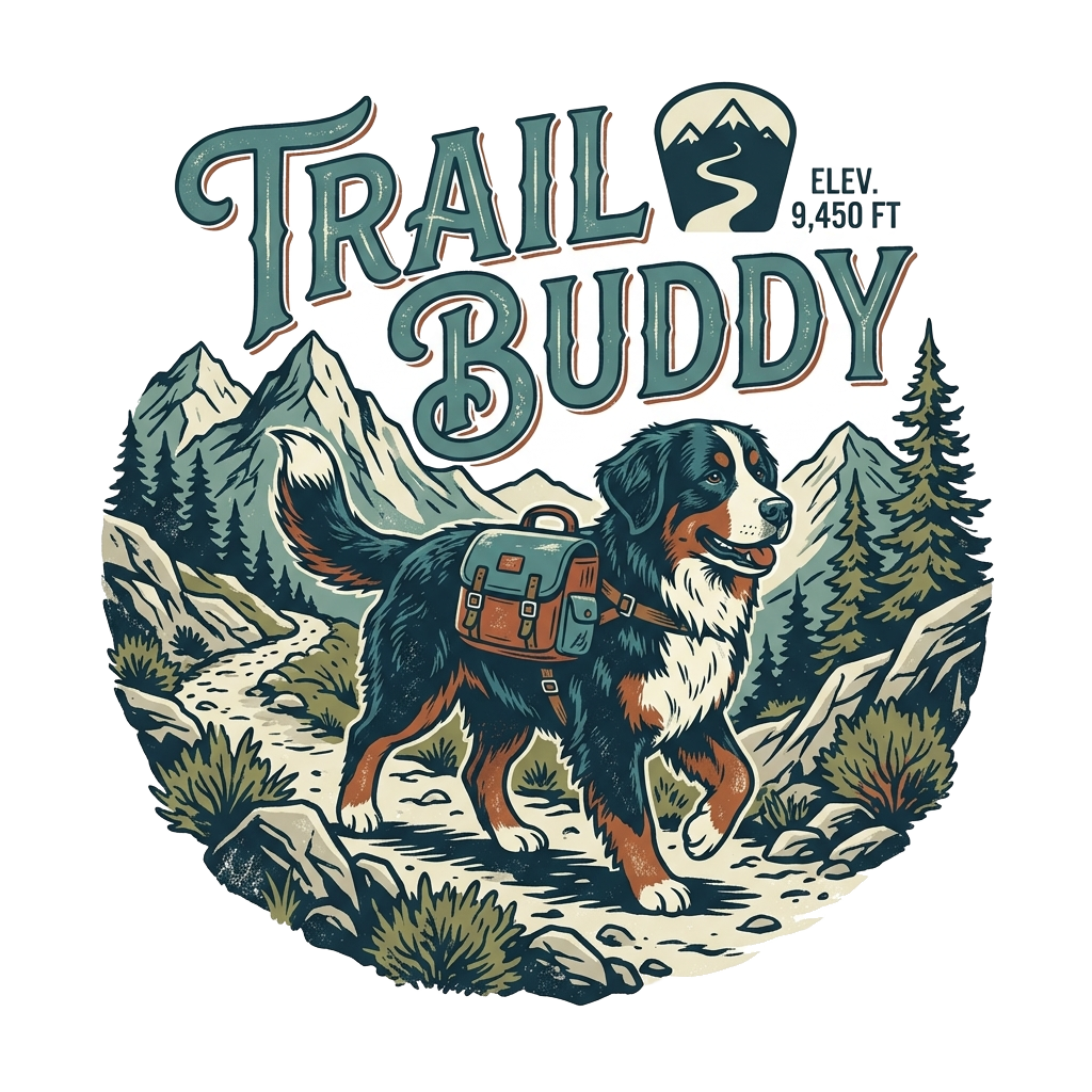 Bernese Mountain Dog Hiking