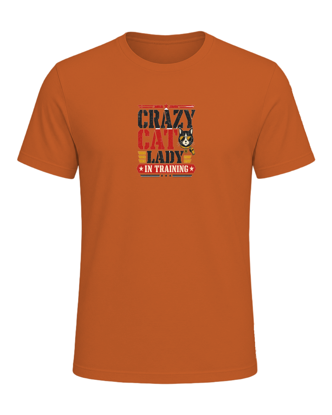 CRAZY CAT LADY IN TRAINING — Orange