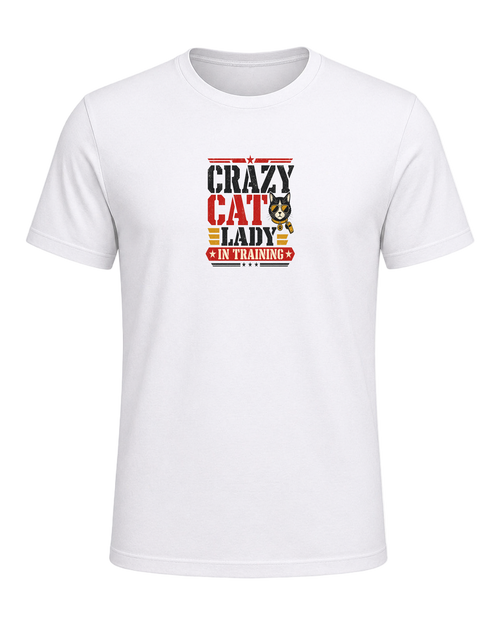CRAZY CAT LADY IN TRAINING — White