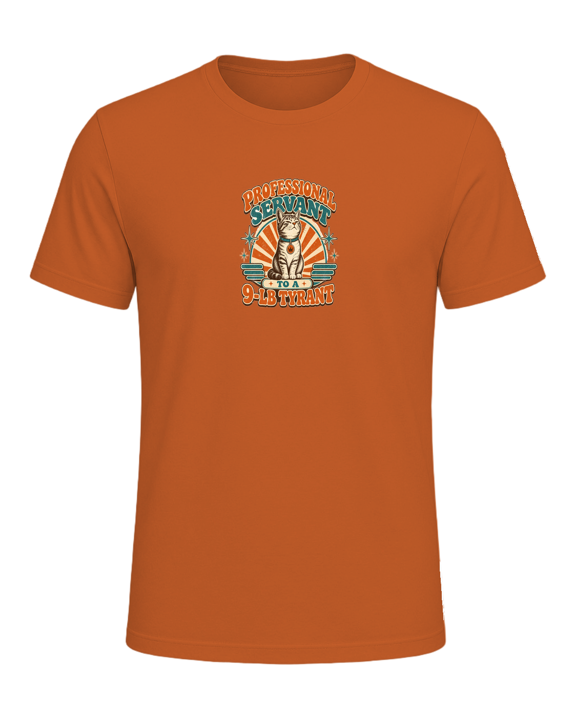 PROFESSIONAL SERVANT TO A 9-LB TYRANT — Orange