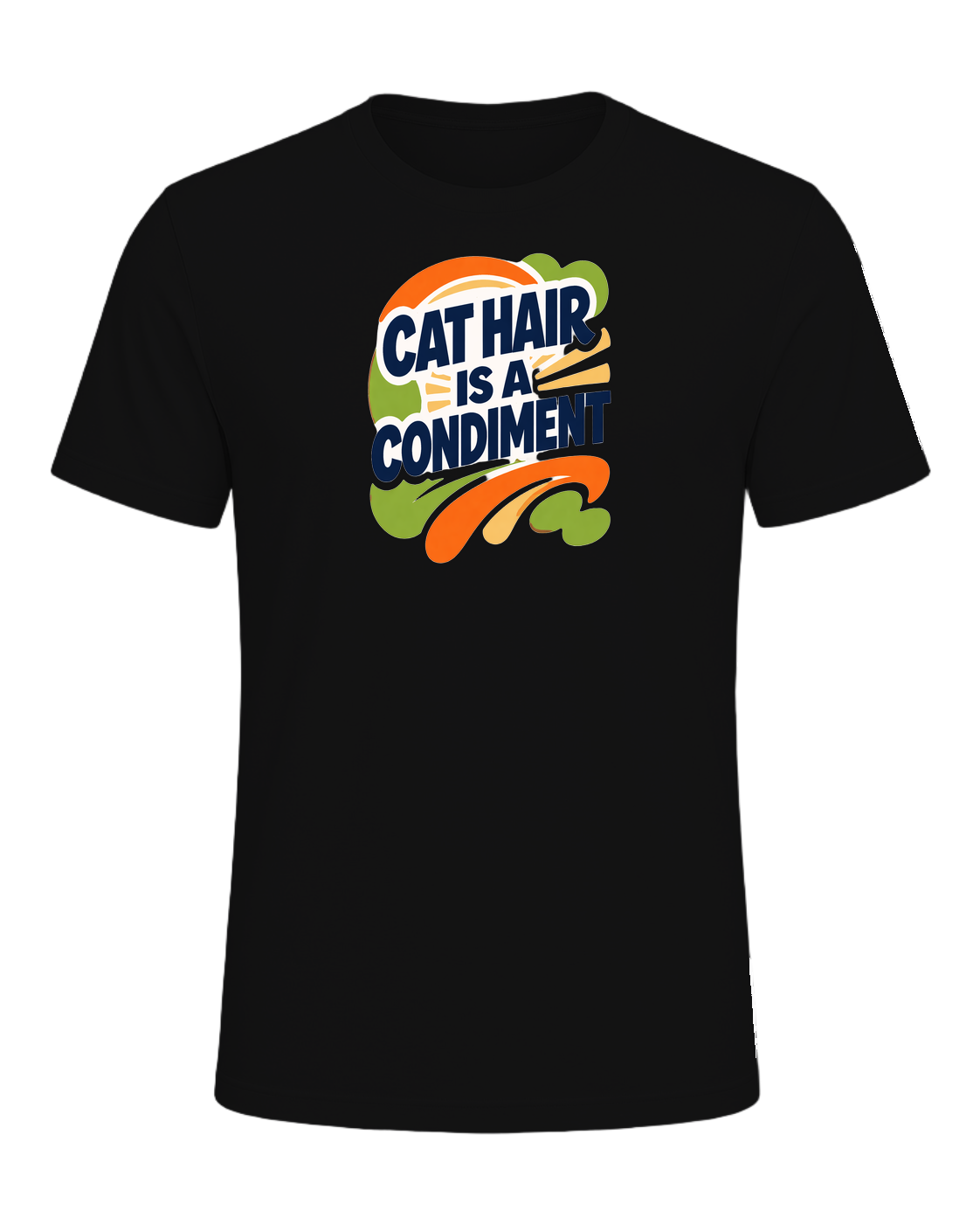 CAT HAIR IS A CONDIMENT — Vintage Black