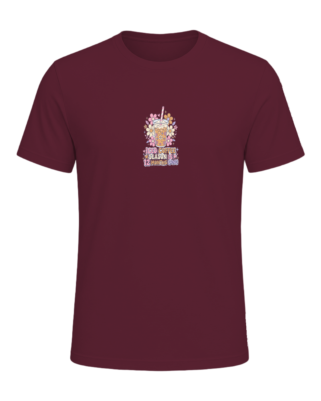 Iced Coffee Aesthetic — Maroon
