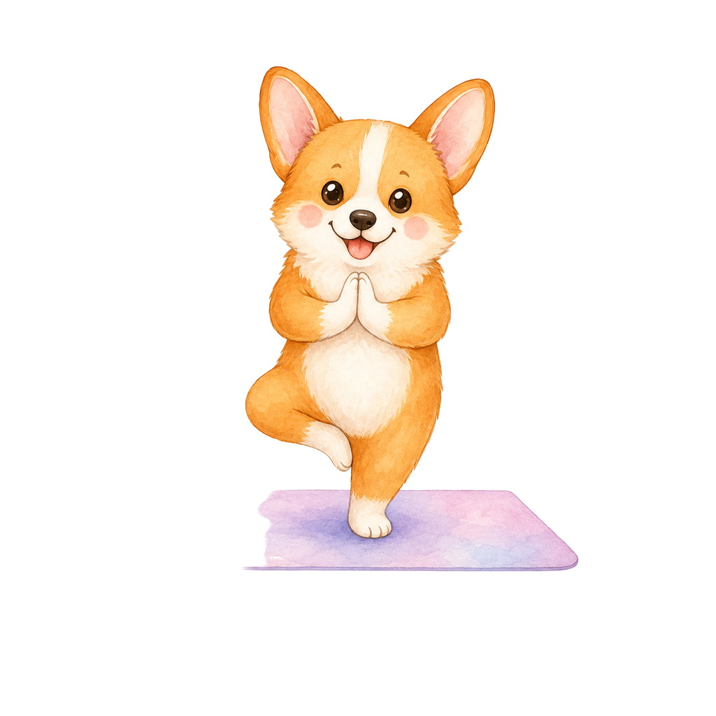 Corgi + Yoga
