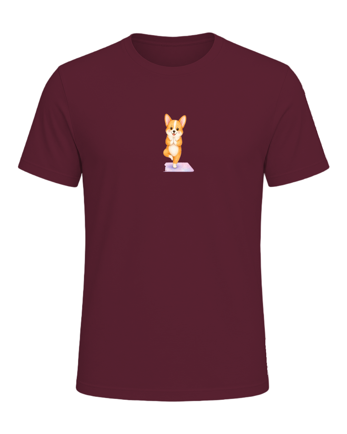 Corgi + Yoga — Maroon
