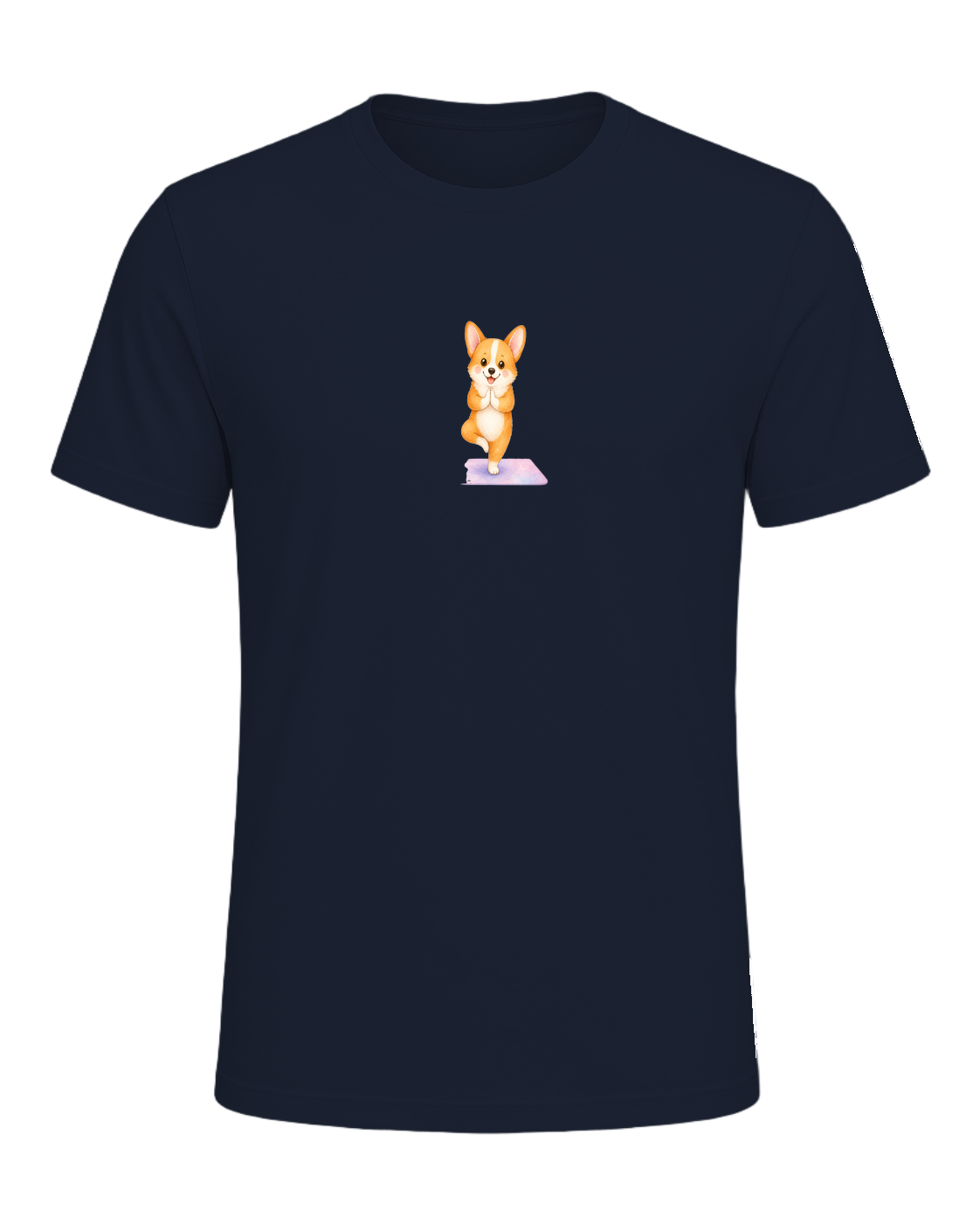 Corgi + Yoga — Navy