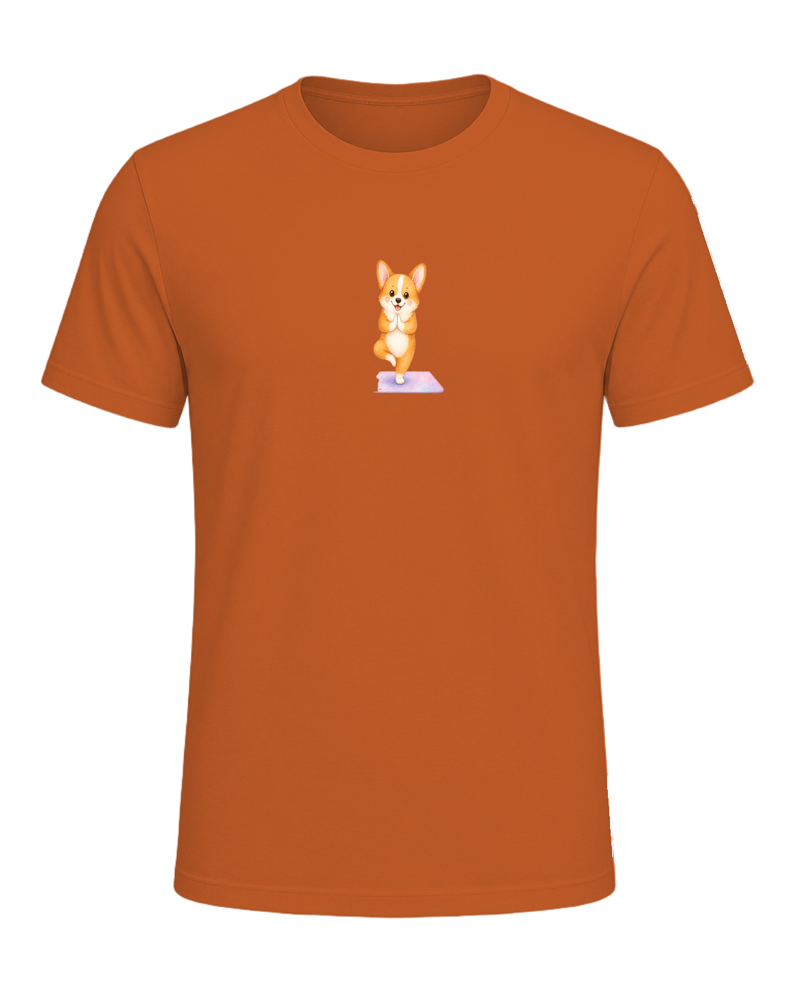 Corgi + Yoga — Orange