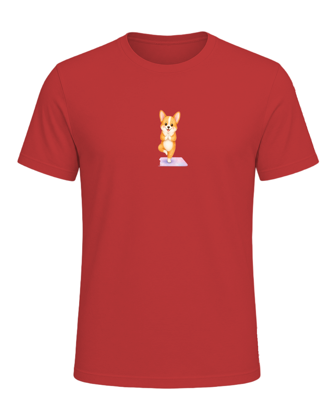 Corgi + Yoga — Red