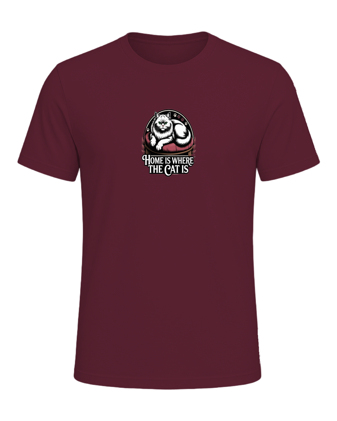 HOME IS WHERE THE CAT IS — Maroon