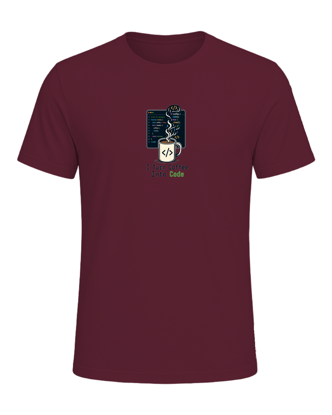 Coffee + Programmer — Maroon