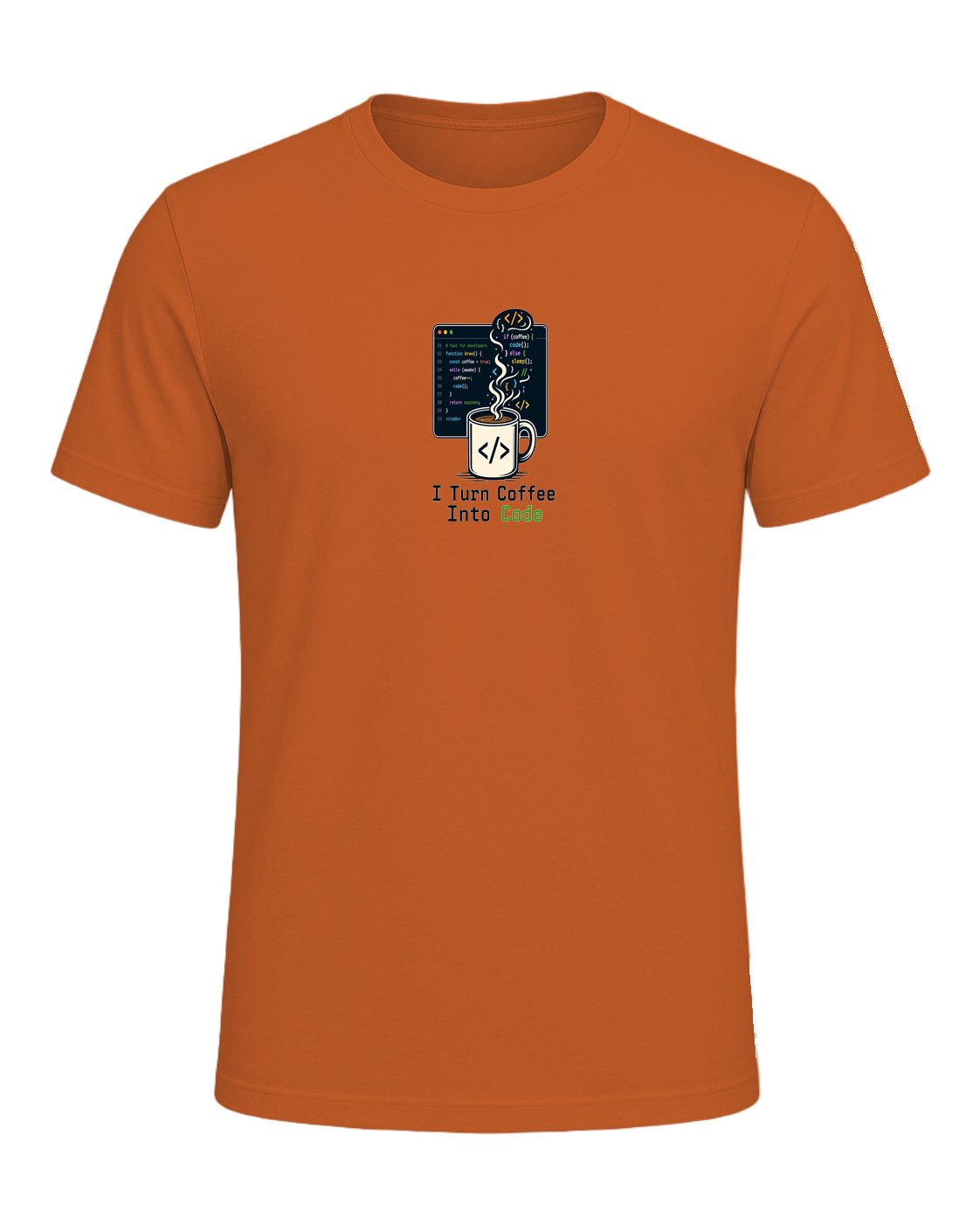 Coffee + Programmer — Orange