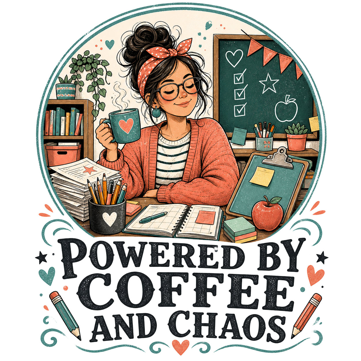POWERED BY COFFEE AND CHAOS
