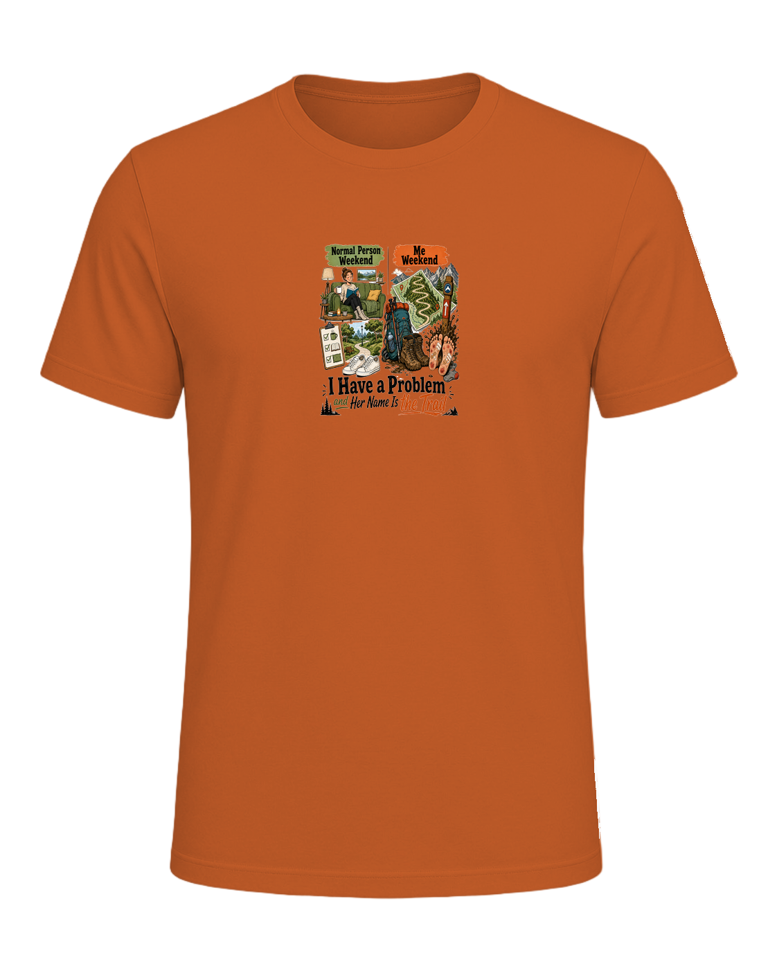 Hike Obsessed Humor — Orange