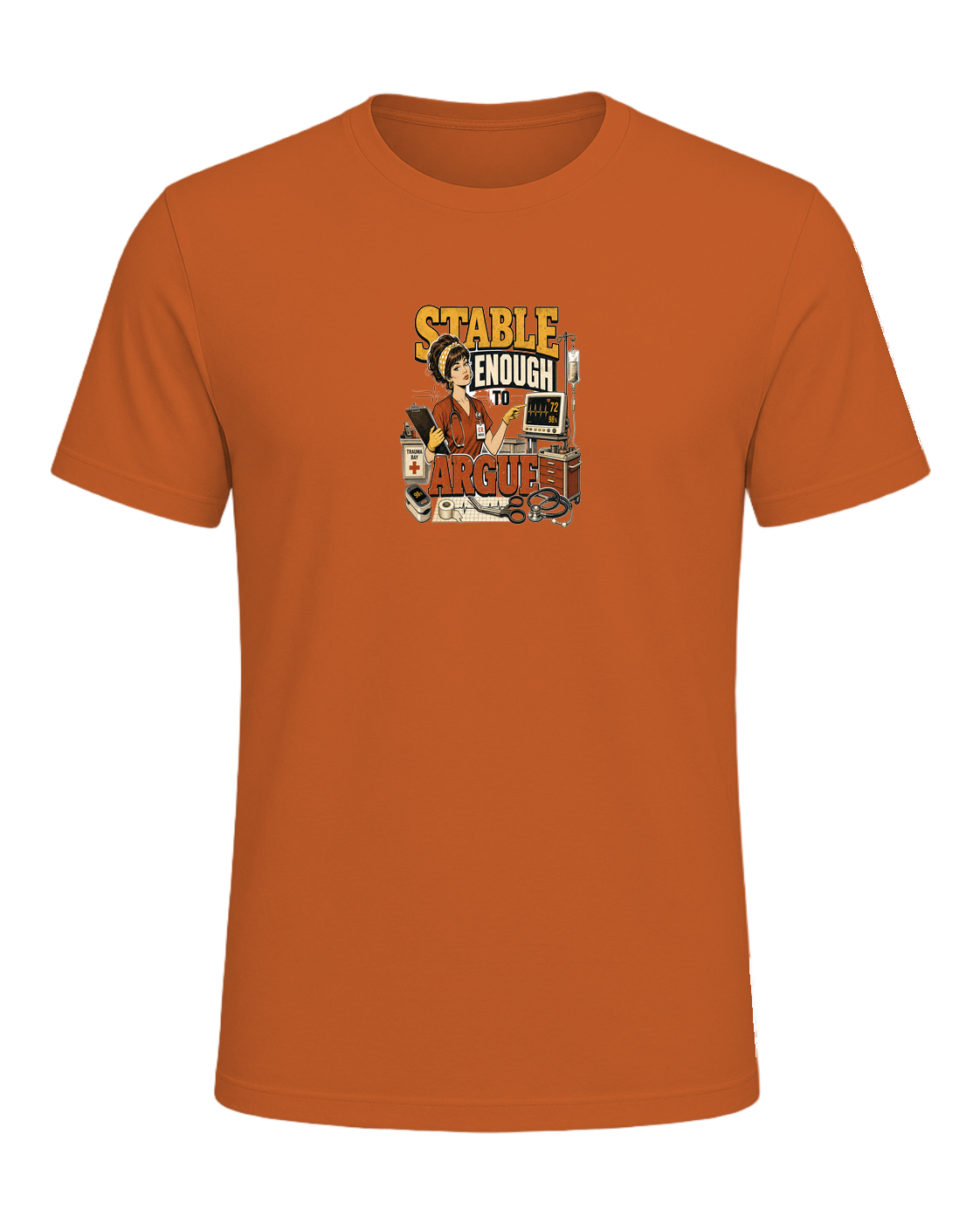 Stable enough to argue — Orange