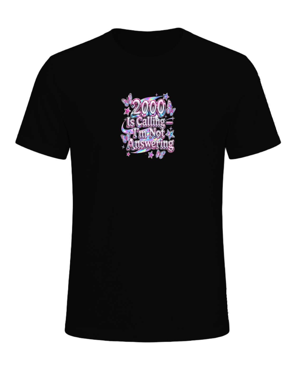 Y2K Chrome Style — Black
