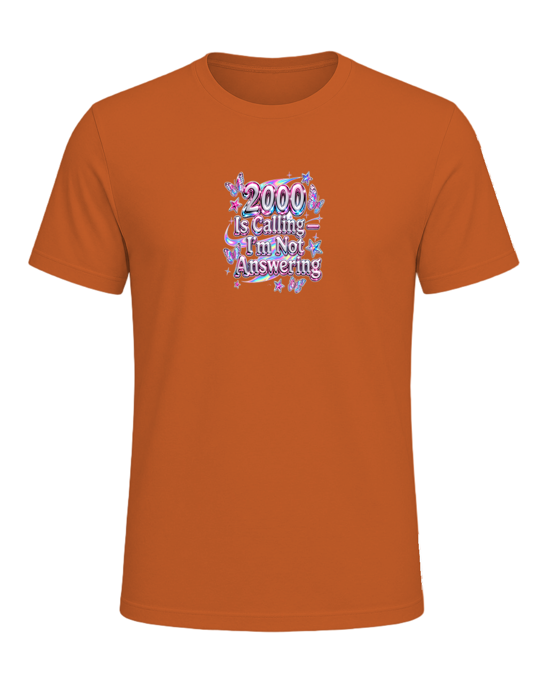 Y2K Chrome Style — Orange