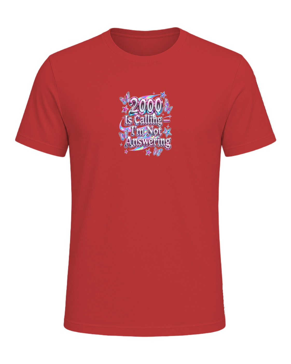 Y2K Chrome Style — Red