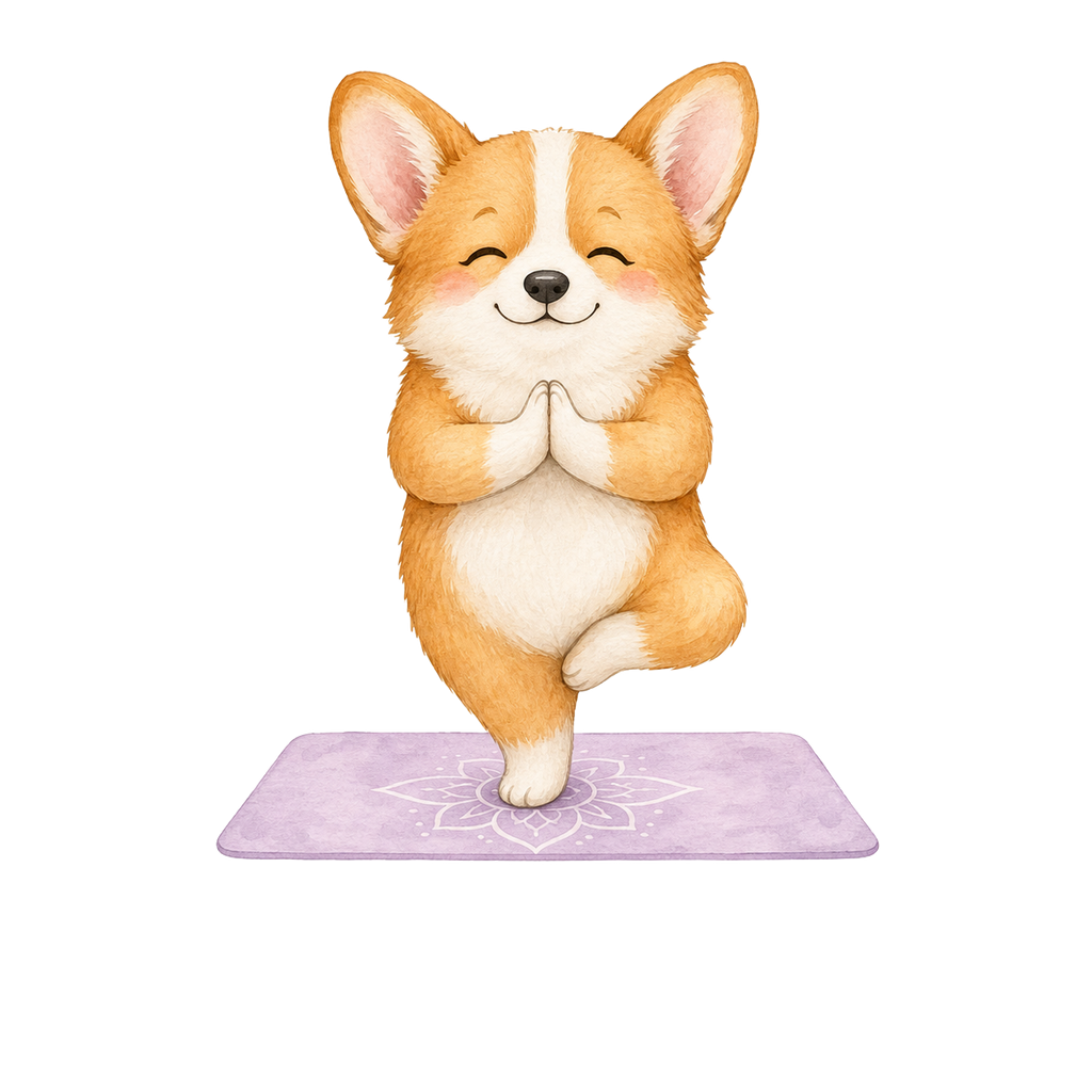 Corgi + Yoga