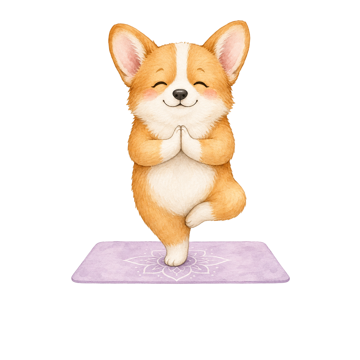 Corgi + Yoga