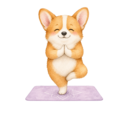 Corgi + Yoga