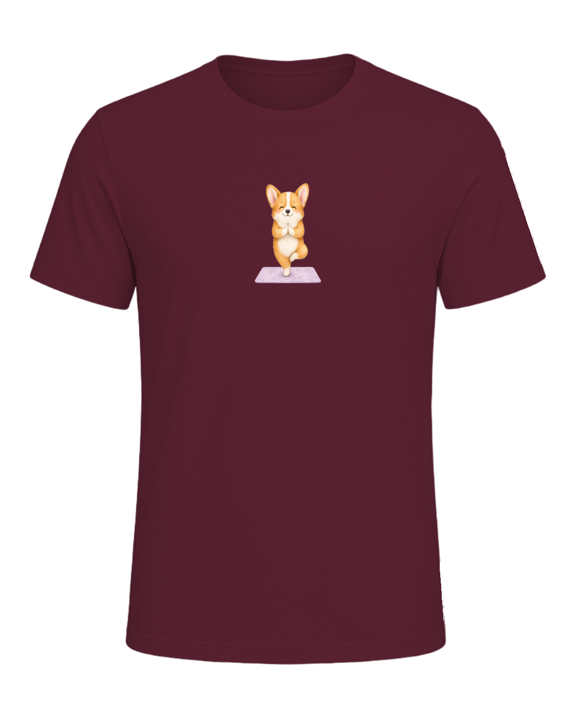 Corgi + Yoga — Maroon