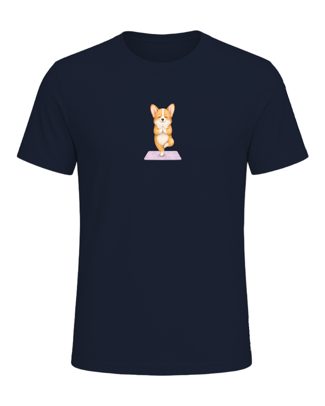 Corgi + Yoga — Navy