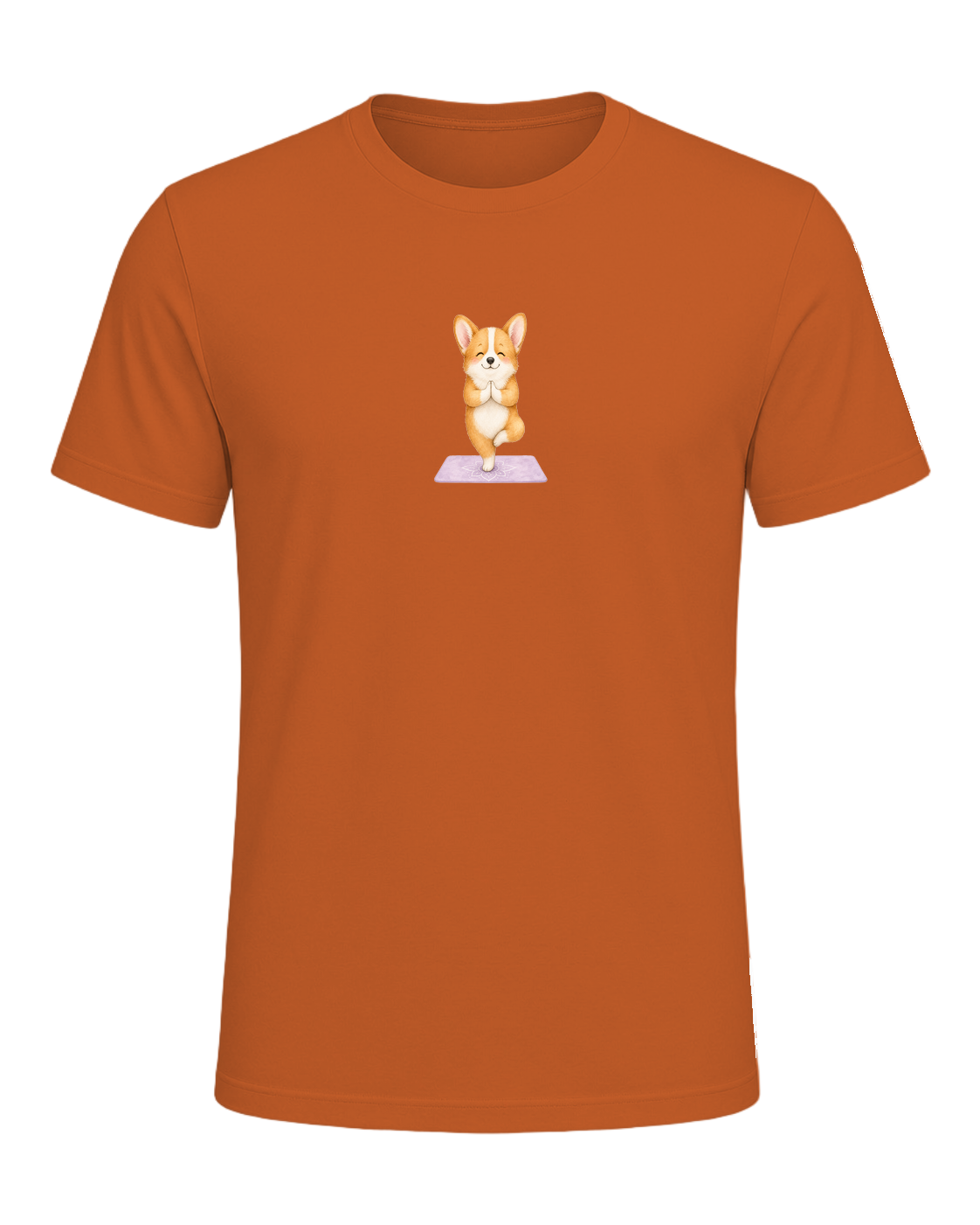 Corgi + Yoga — Orange