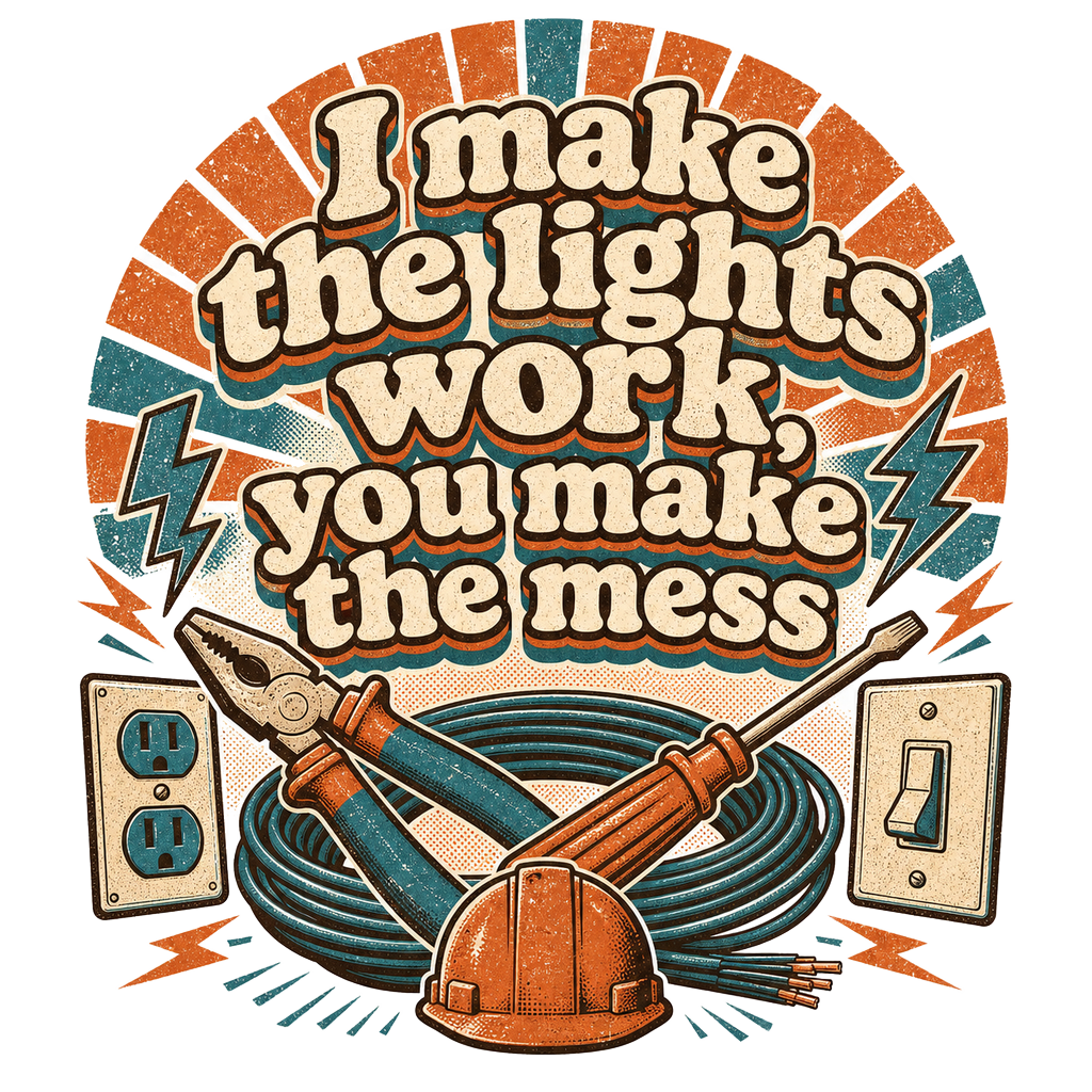 I make the lights work, you make the mess