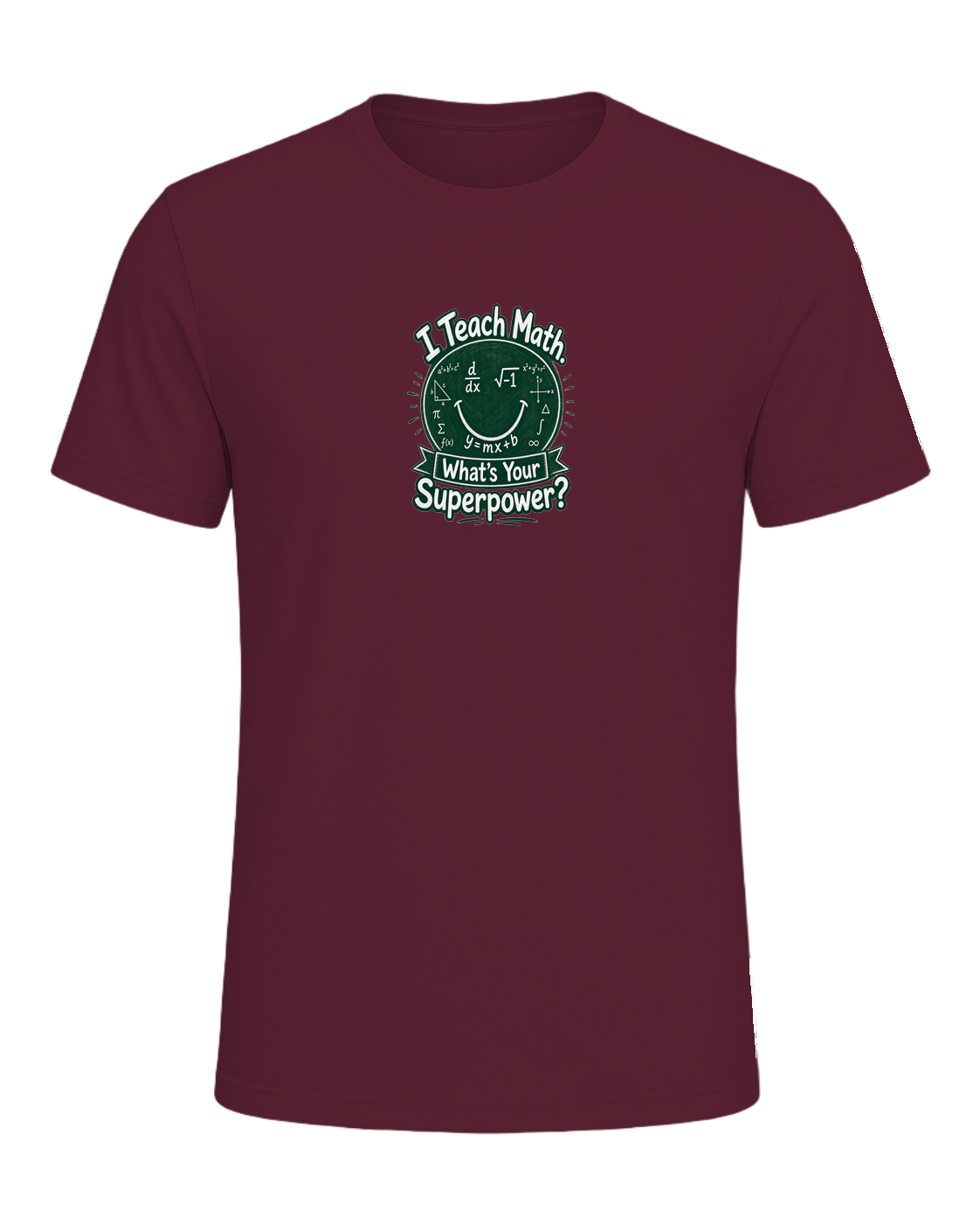 Math Pun Teacher — Maroon