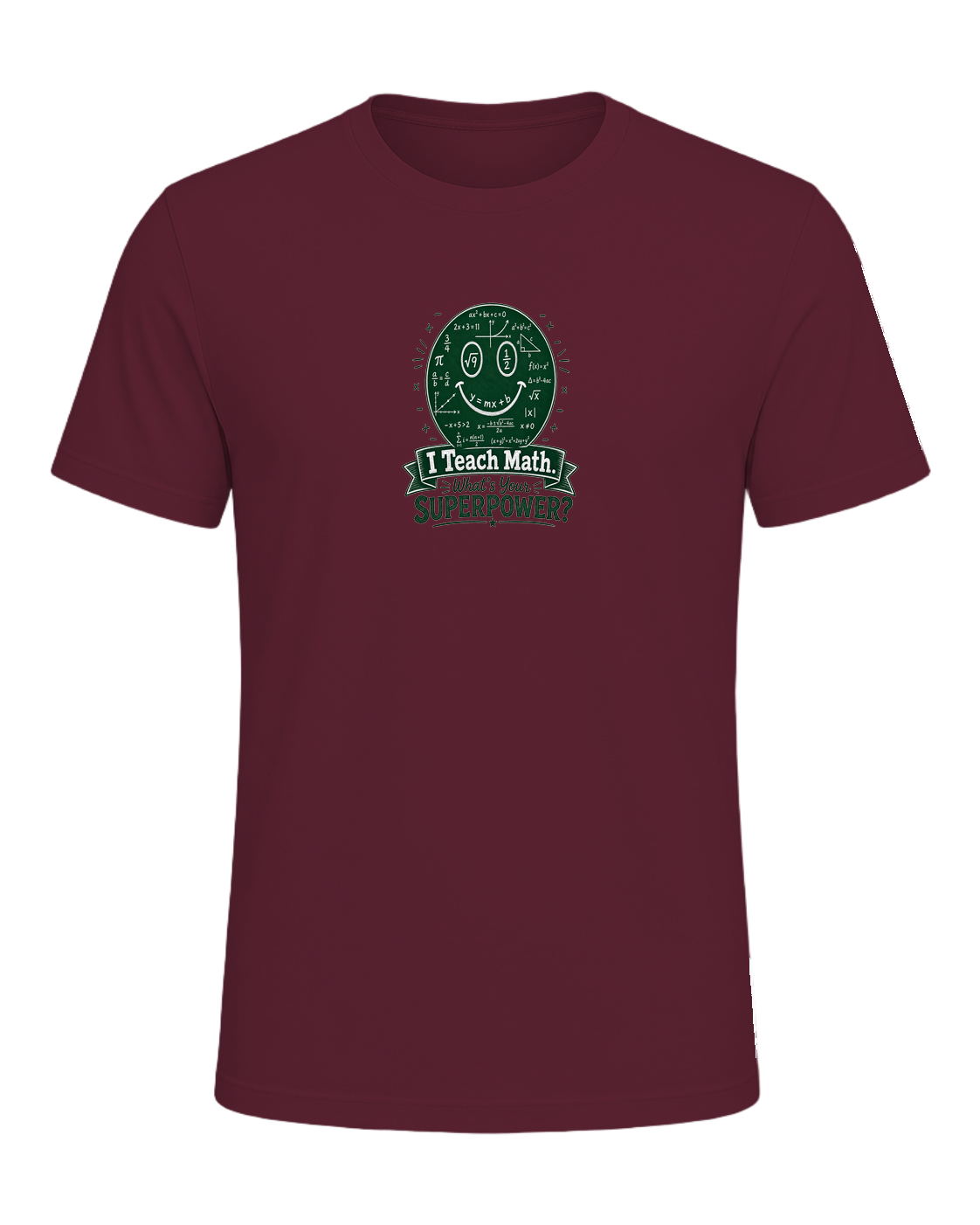 Math Pun Teacher — Maroon