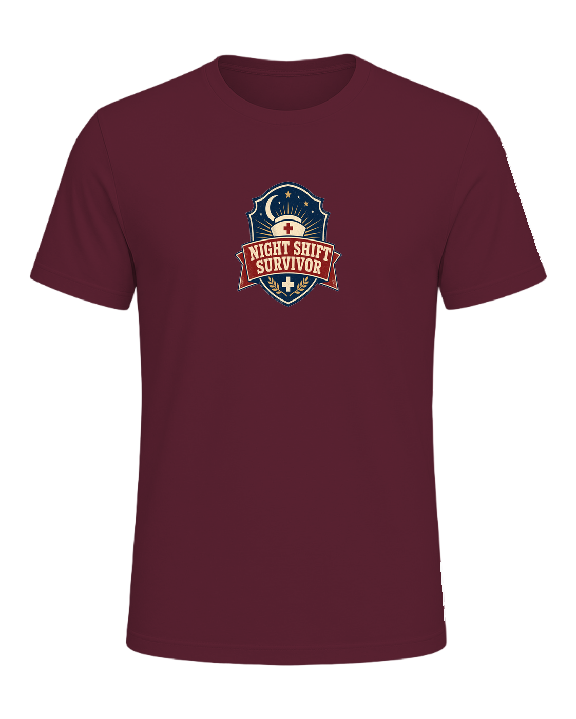 NIGHT SHIFT SURVIVOR — Maroon
