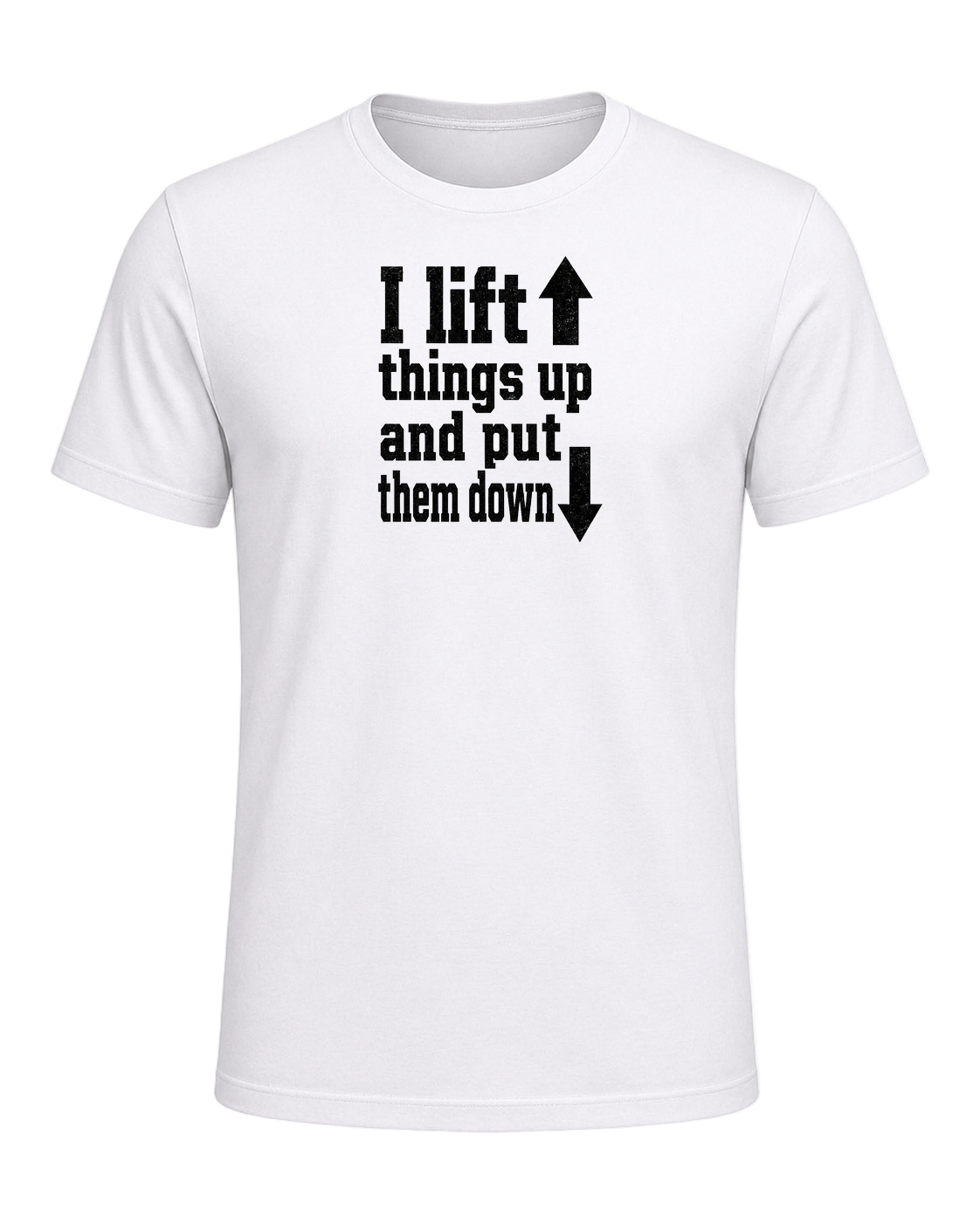 I lift things up and put them down — White