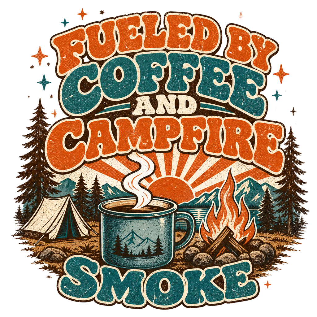 FUELED BY COFFEE AND CAMPFIRE SMOKE