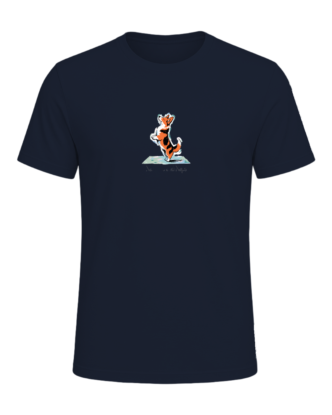 Corgi + Yoga — Navy