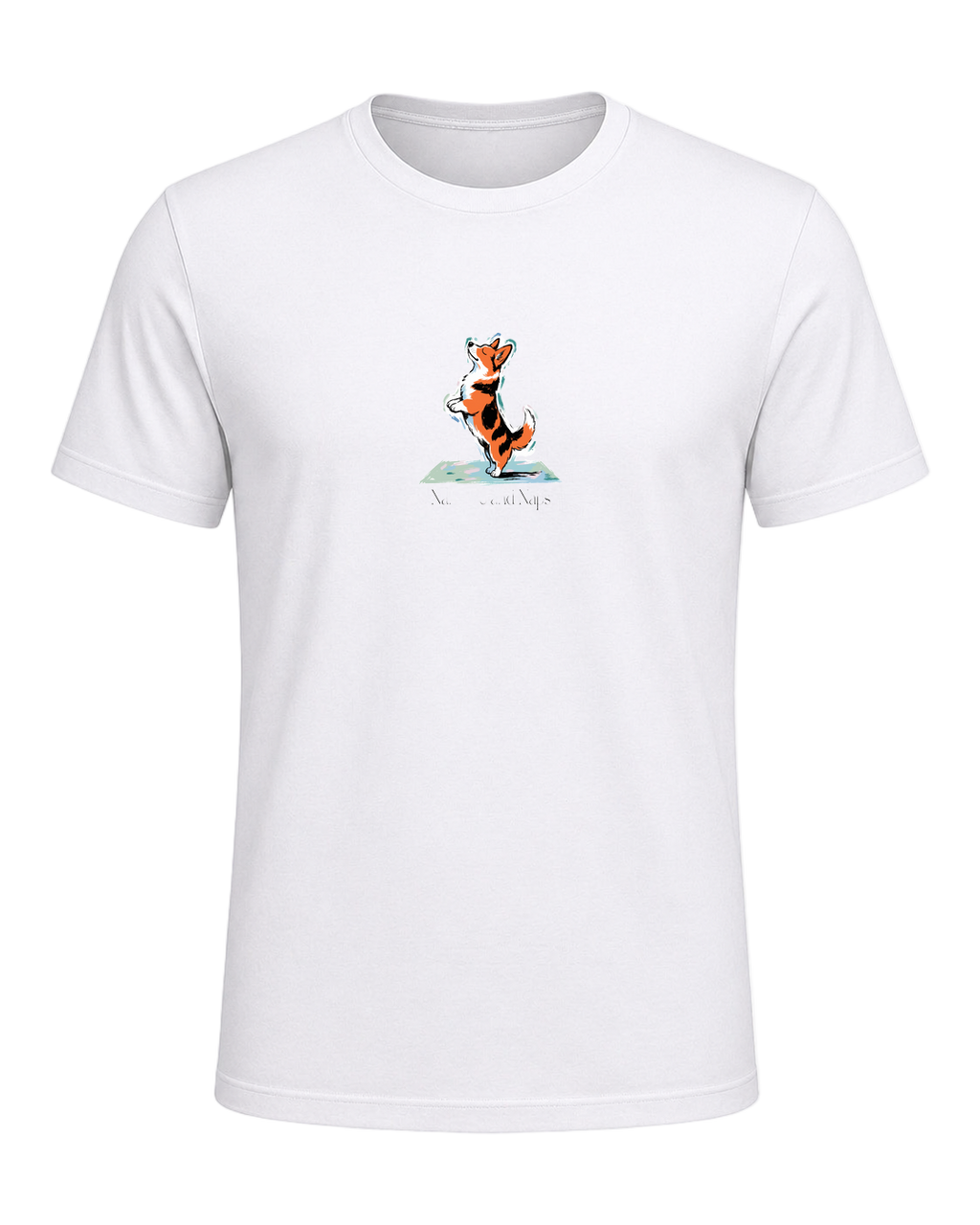 Corgi + Yoga — White