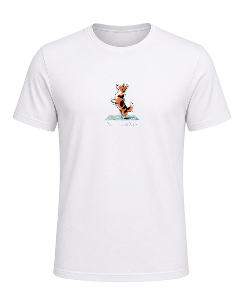 Corgi + Yoga — White