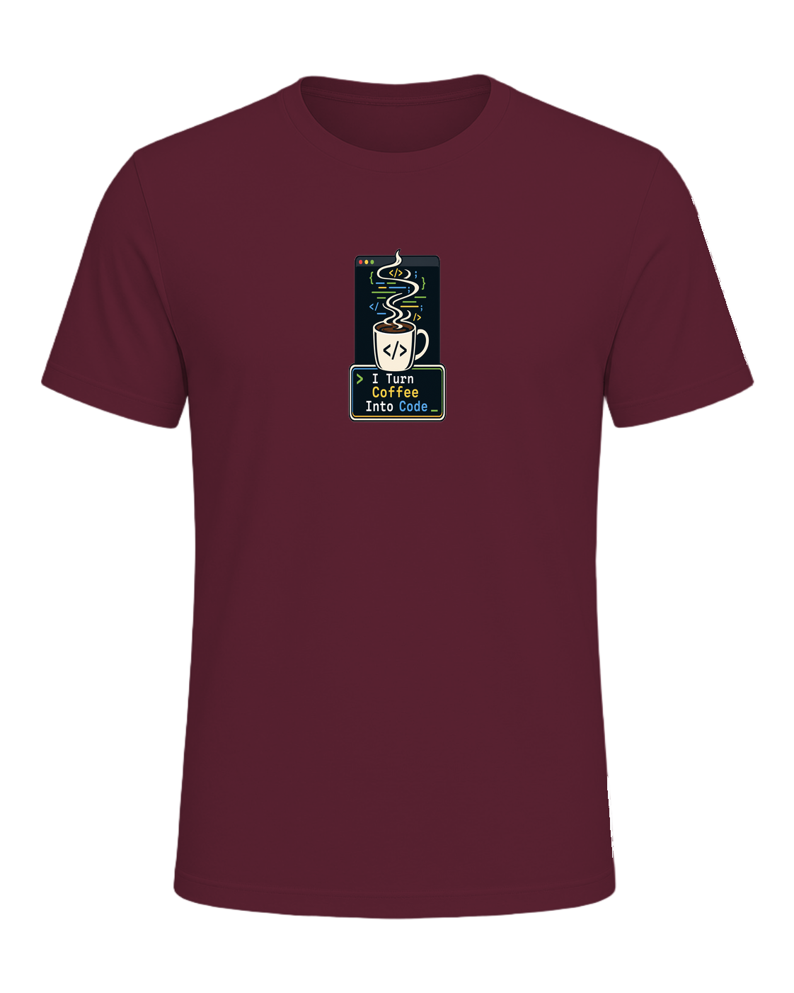 Coffee + Programmer — Maroon