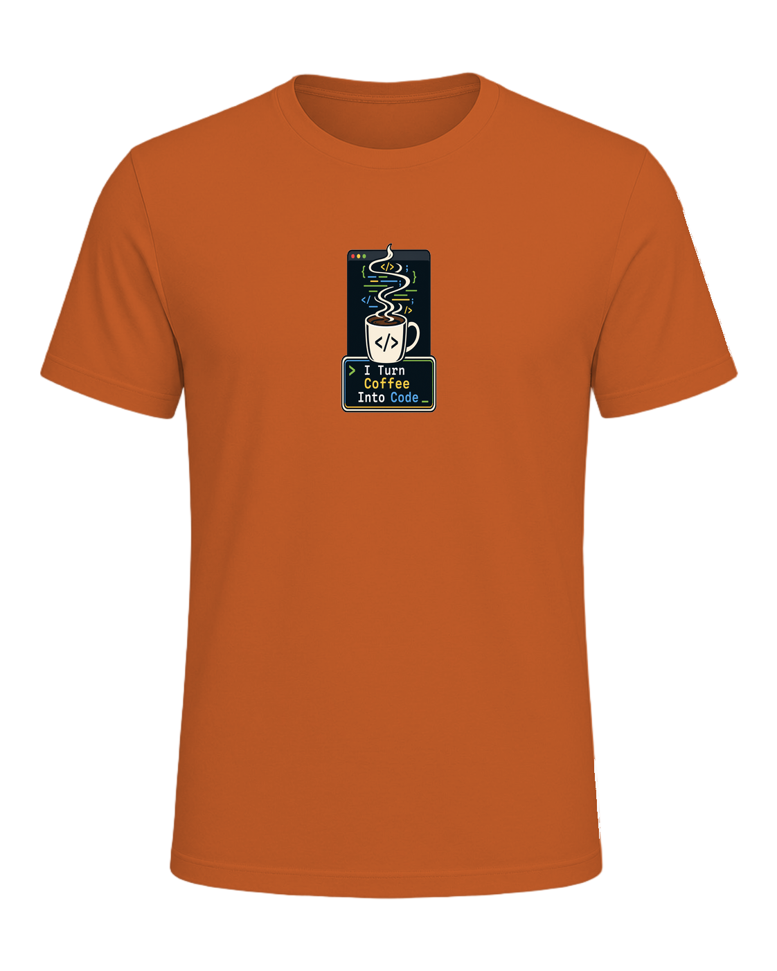 Coffee + Programmer — Orange