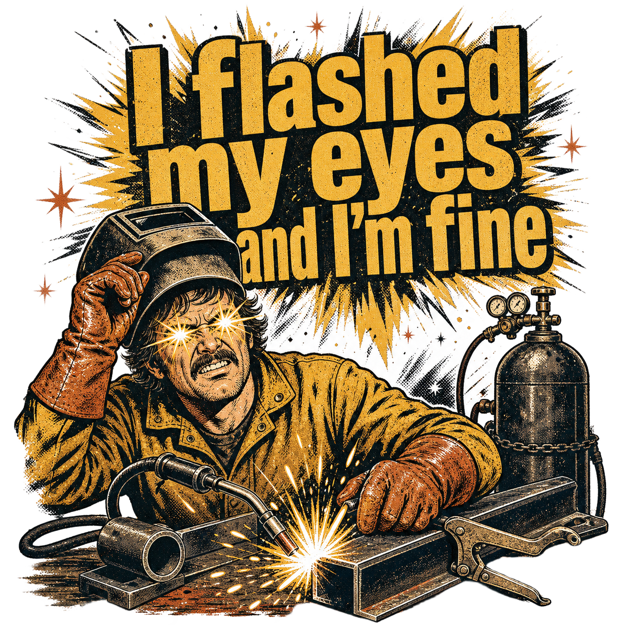 I flashed my eyes and I'm fine