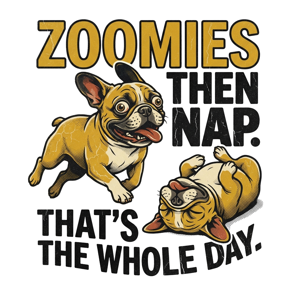 ZOOMIES THEN NAP. THAT'S THE WHOLE DAY.