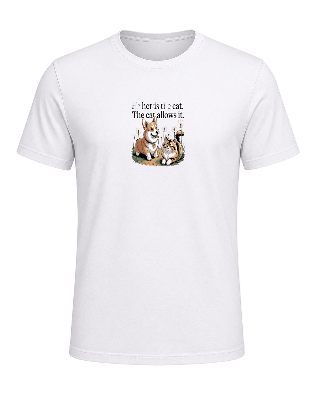 He Herds the Cat. The Cat Allows It. — White