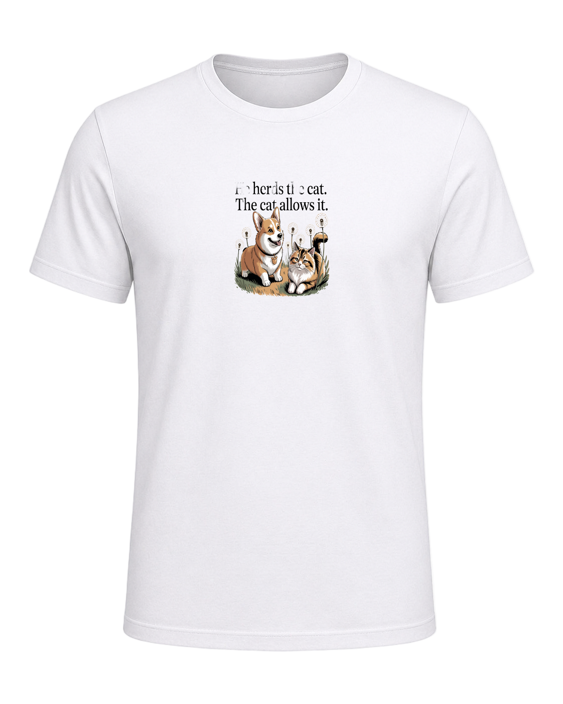 He Herds the Cat. The Cat Allows It. — White
