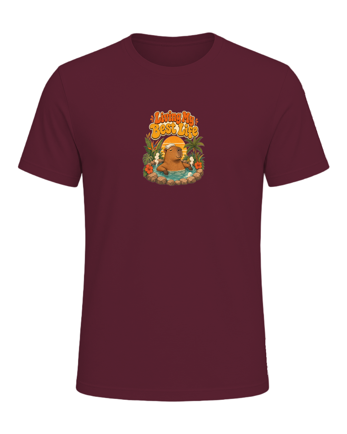Capybara Chill Vibes — Maroon