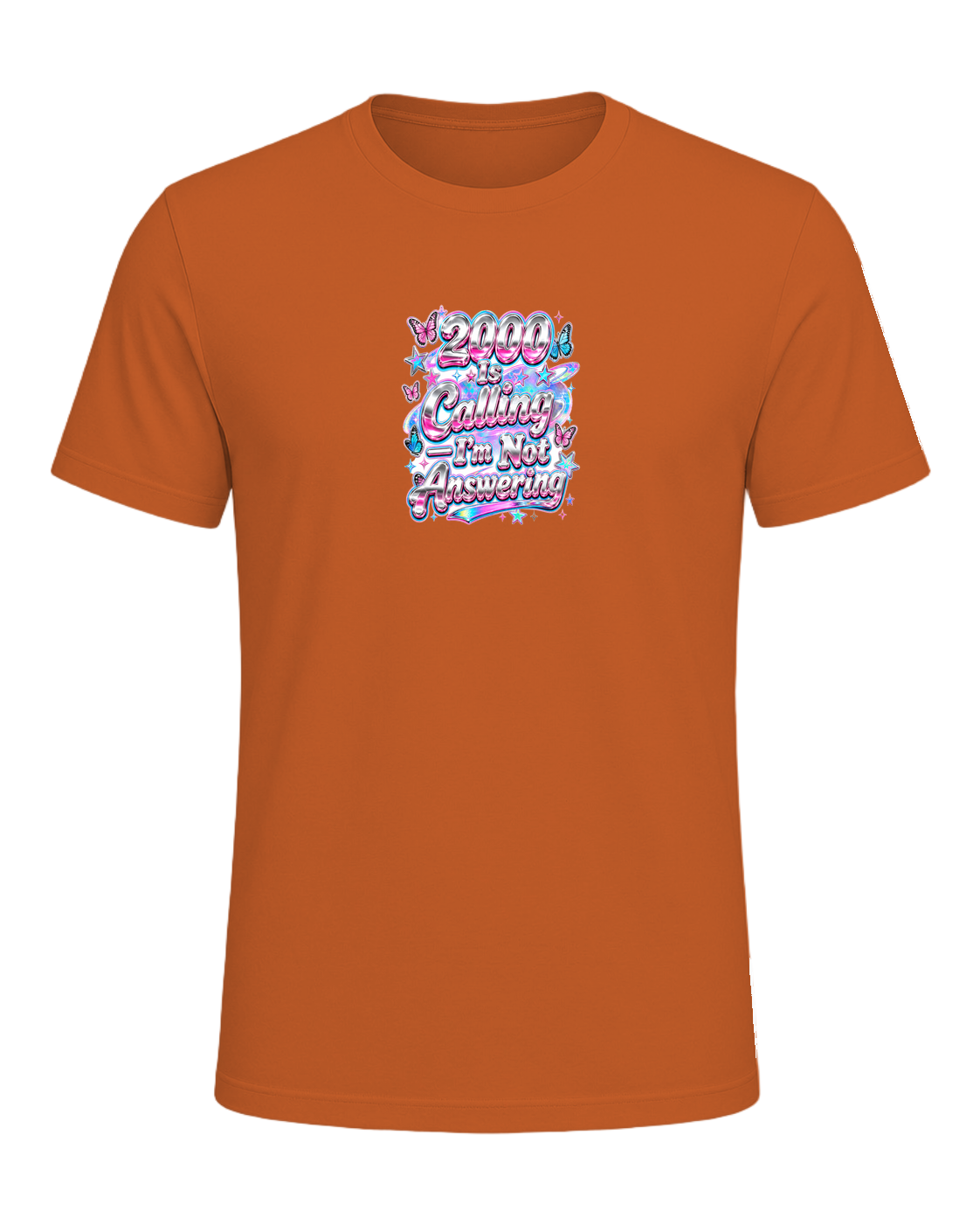 Y2K Chrome Style — Orange