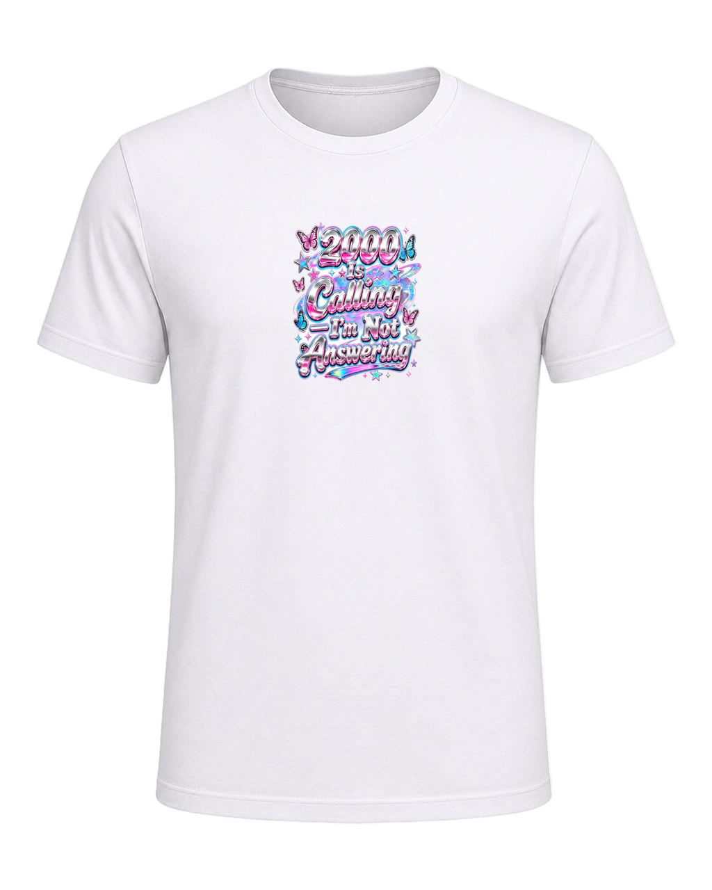 Y2K Chrome Style — White