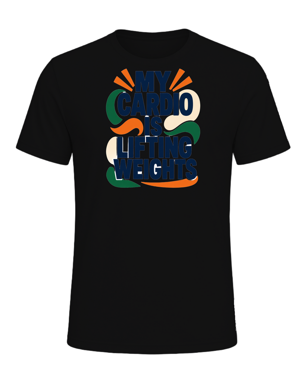 MY CARDIO IS LIFTING WEIGHTS — Vintage Black