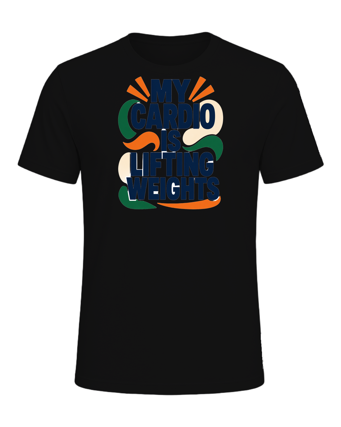 MY CARDIO IS LIFTING WEIGHTS — Vintage Black