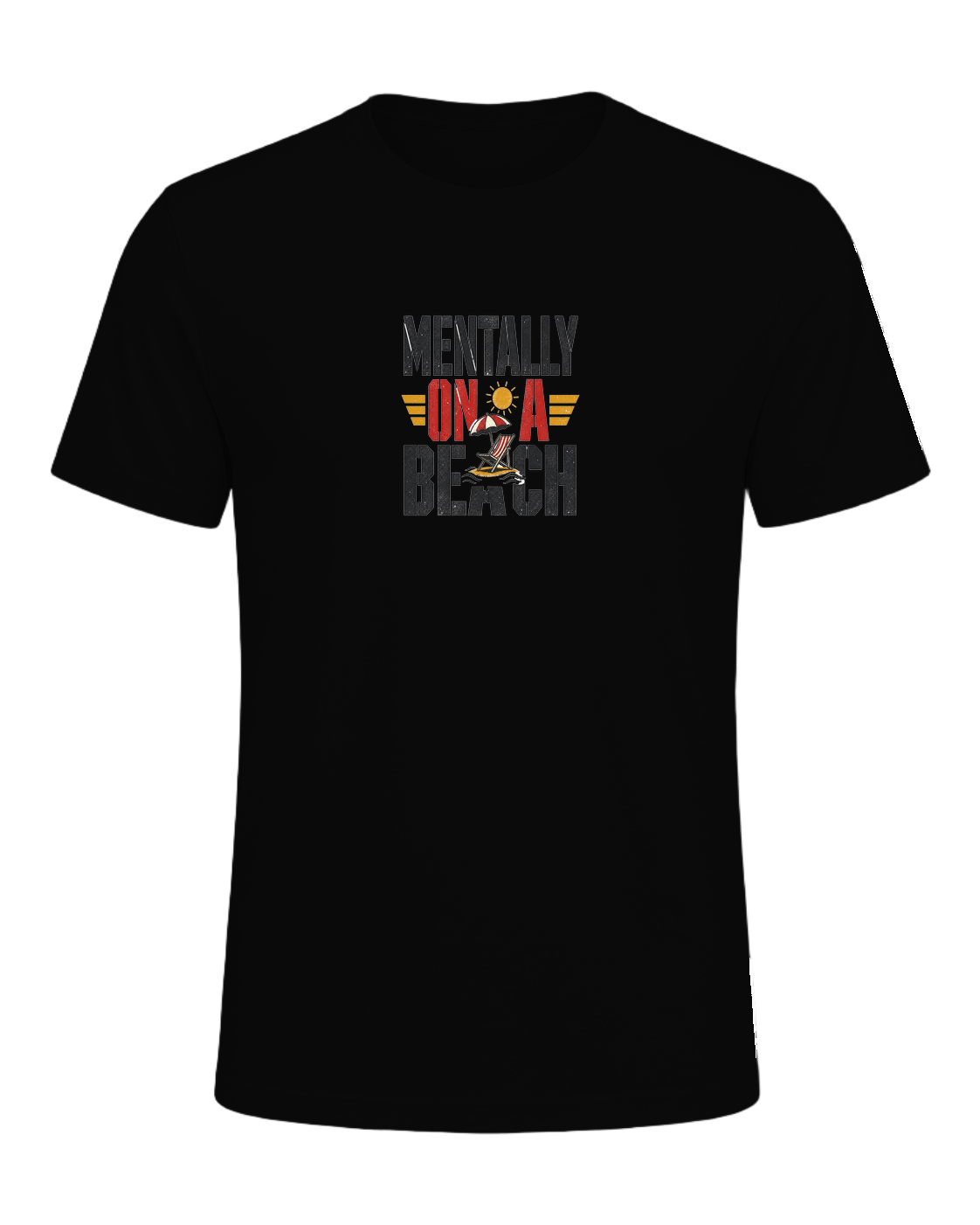 MENTALLY ON A BEACH — Black
