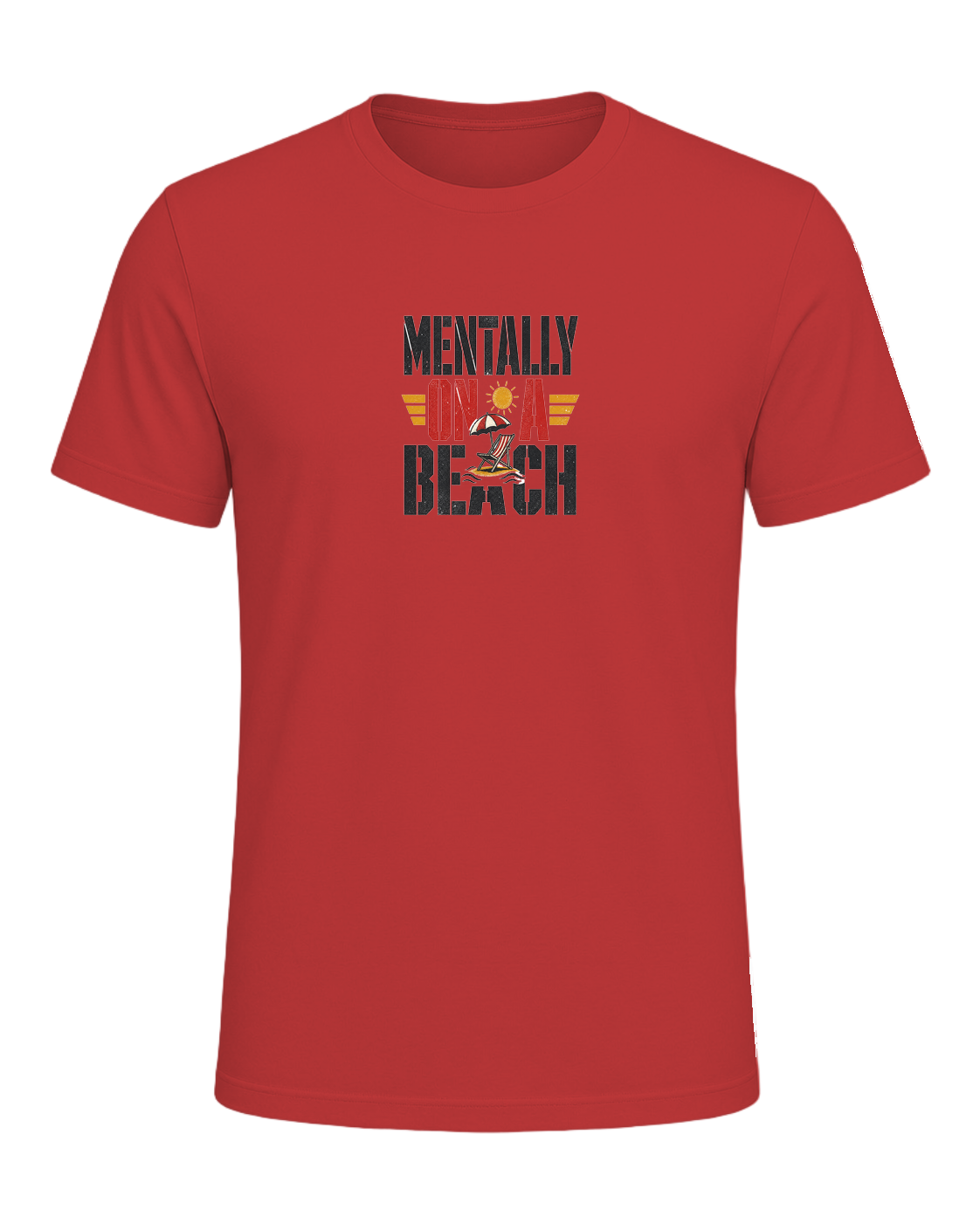 MENTALLY ON A BEACH — Red