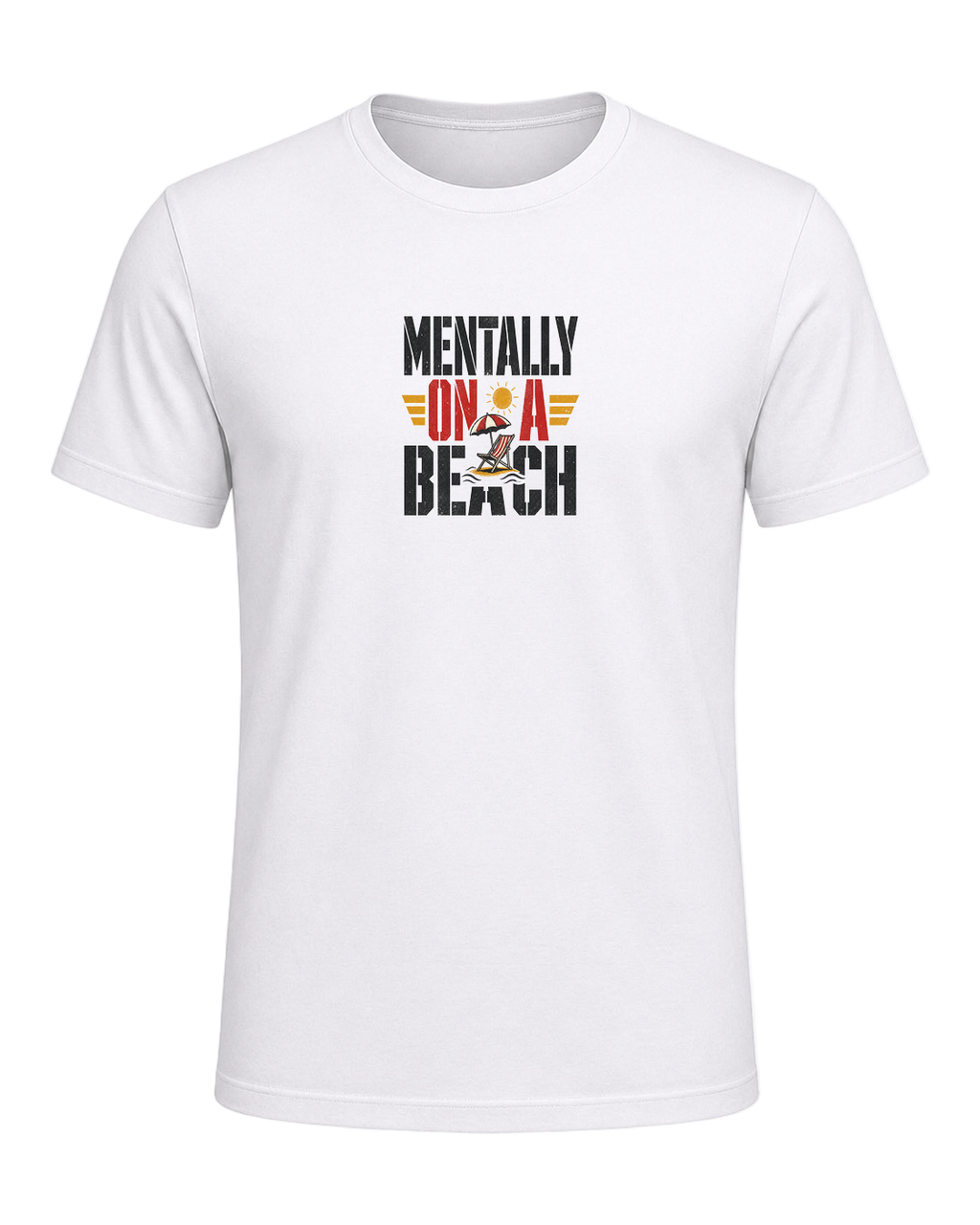 MENTALLY ON A BEACH — White